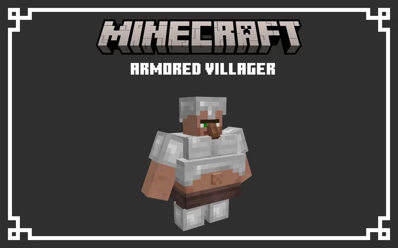 Armored Villager (Iron Golem Pack) Bedrock Port 1.20.2/1.20.1/1.20/1.