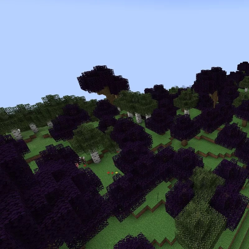 Purple Oak Leaves Minecraft Texture Pack