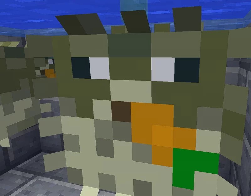 Pufferfish eating a carrot meme in Minecraft! Minecraft Texture Pack