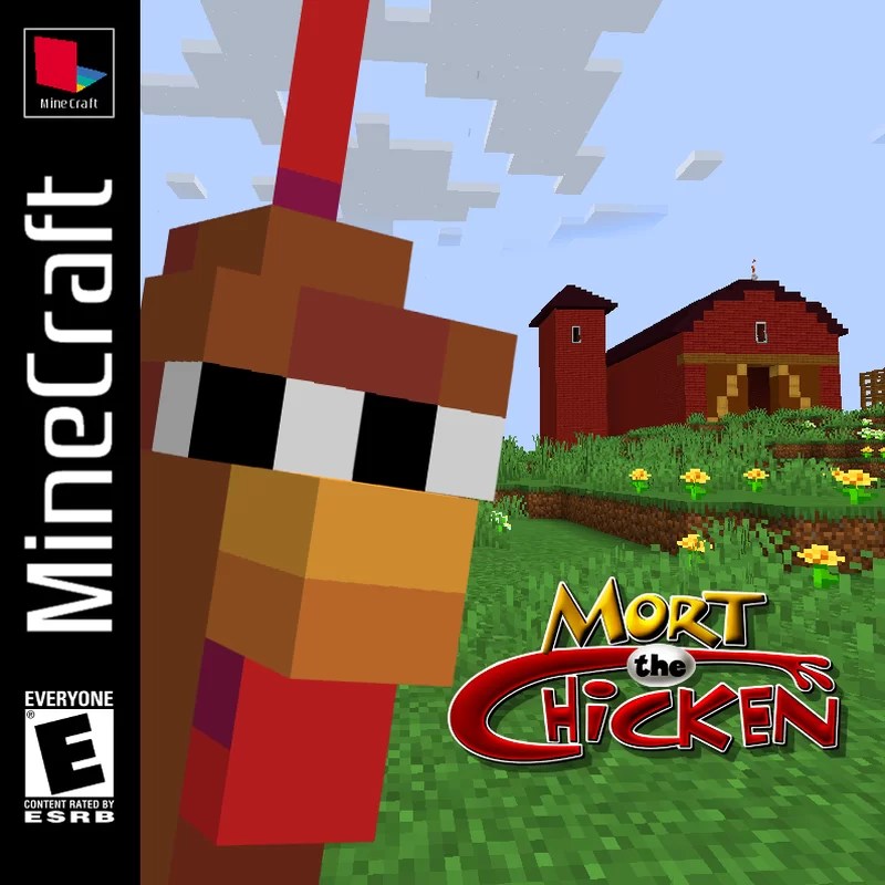 It's Minecraft but with Mort the Chicken! Minecraft Texture Pack