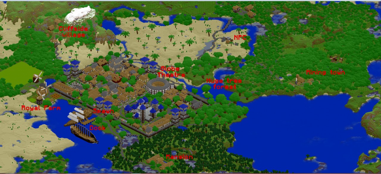 Kingdom Minecraft Maps with Downloadable Map