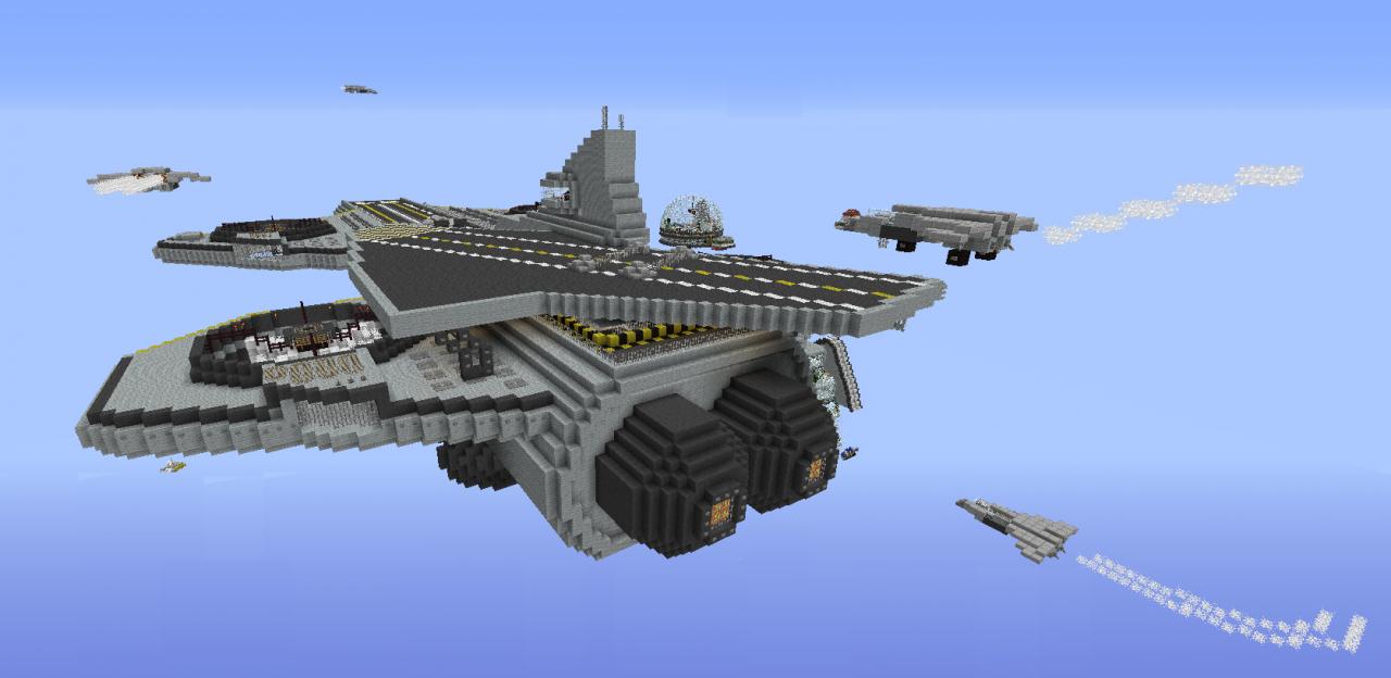 Helicarrier S.H.I.E.L.D. from the Avengers (the movie) Minecraft Project