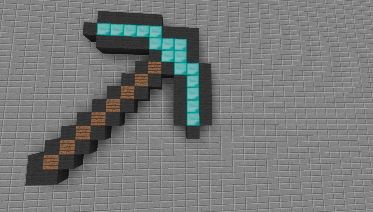 Pixel Art Diamond Pickaxe Minecraft Project