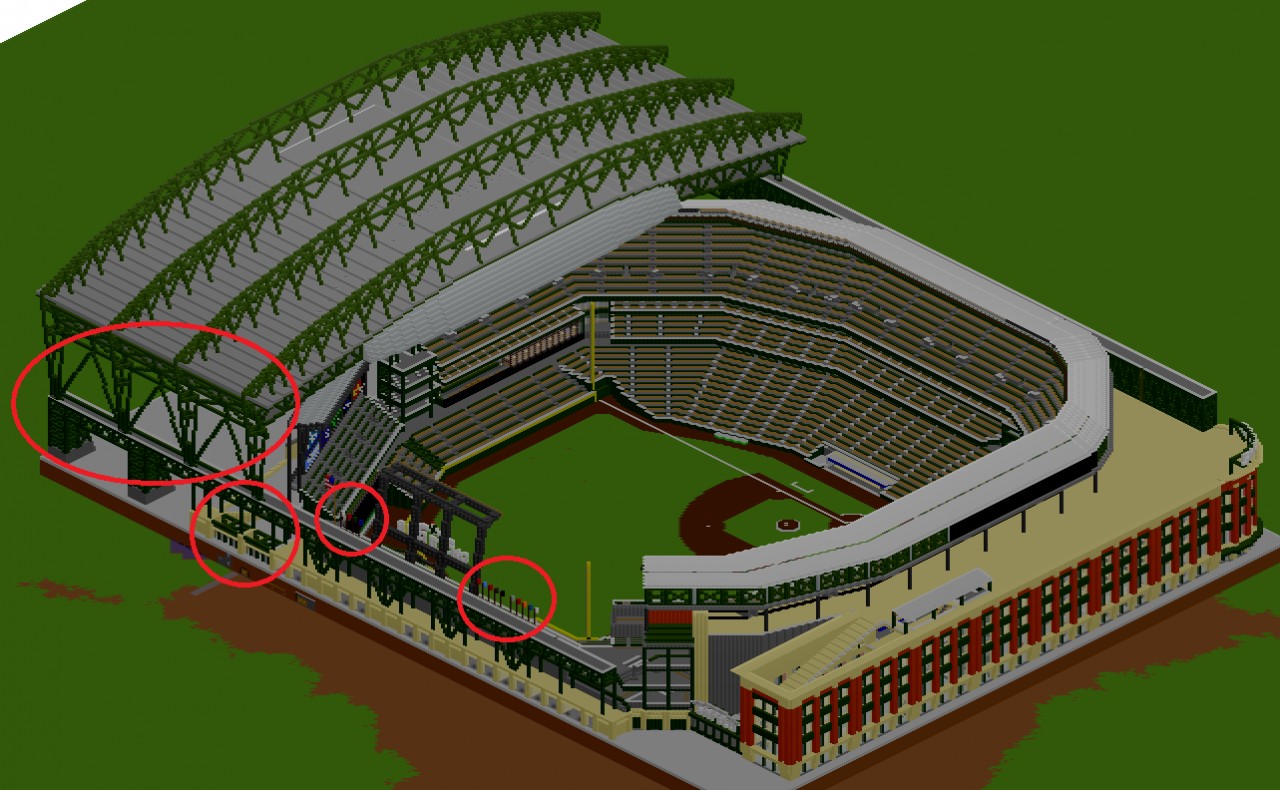 Baseball Stadium Safeco Field Minecraft Project