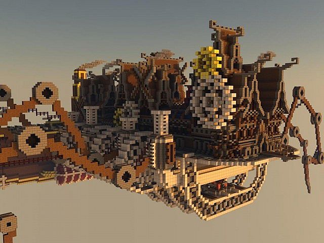 Steampunk Moving city Minecraft Project