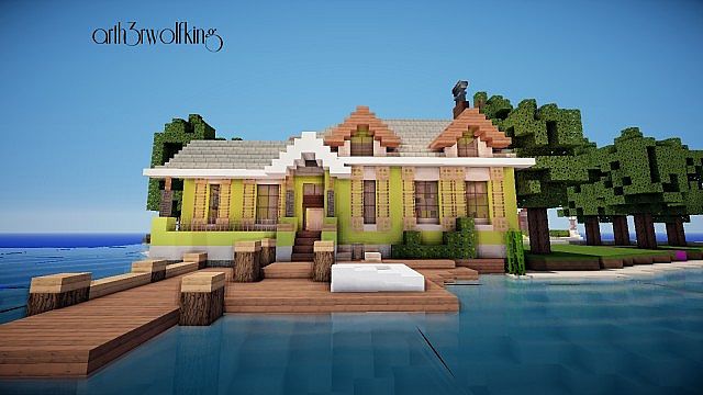 Craftsman bungalow w/ Modern basement 10 SUBS!!! Minecraft Map