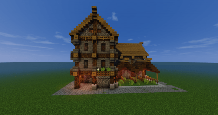 Medieval inn + + + Mittelalterliches Gasthaus Minecraft Map