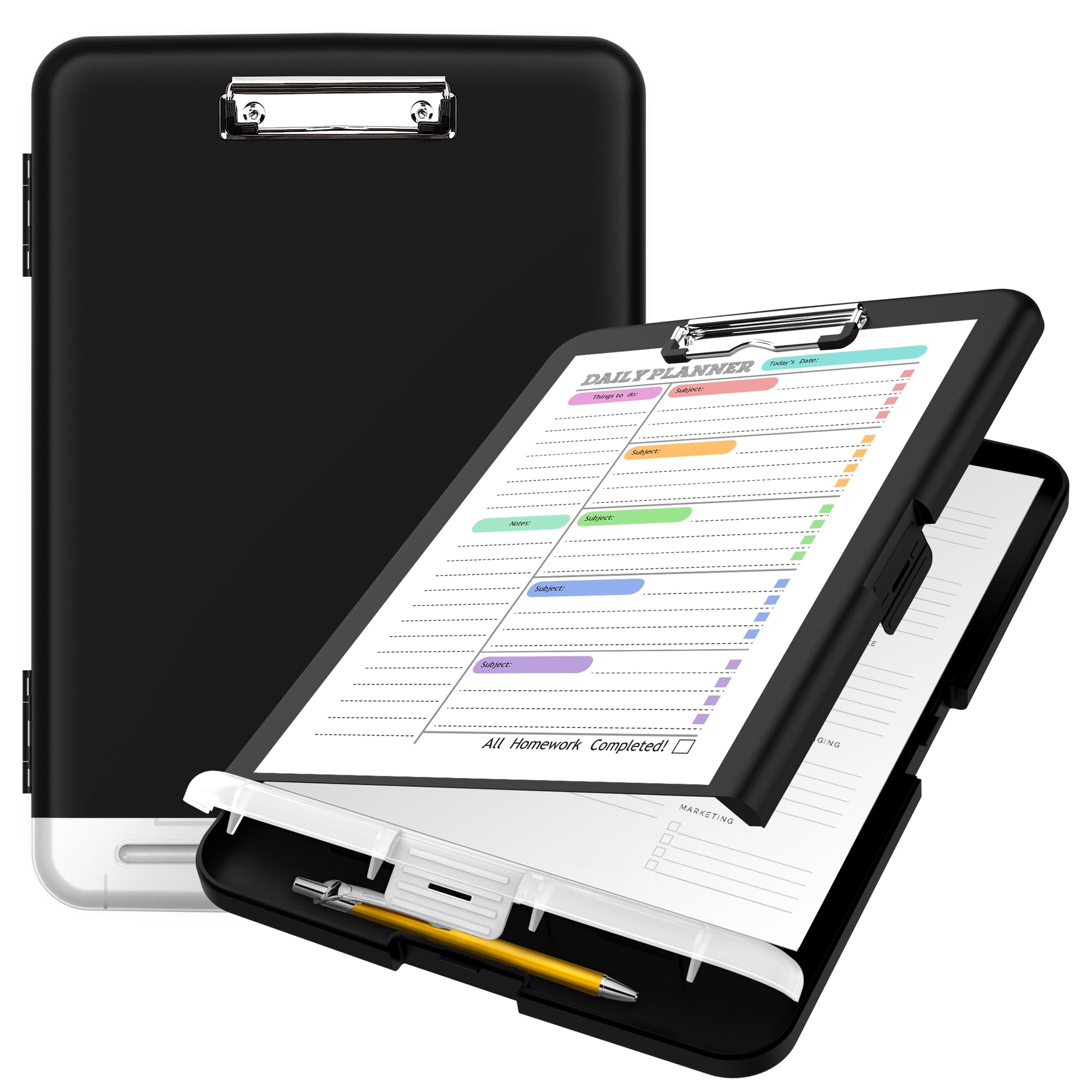 Sooez Clipboard with Storage, High Capacity Nursing Clipboards with Pen