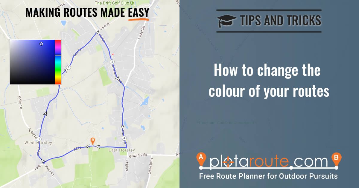 Plot A Walking Route How To Change The Default Colour Of Your Routes