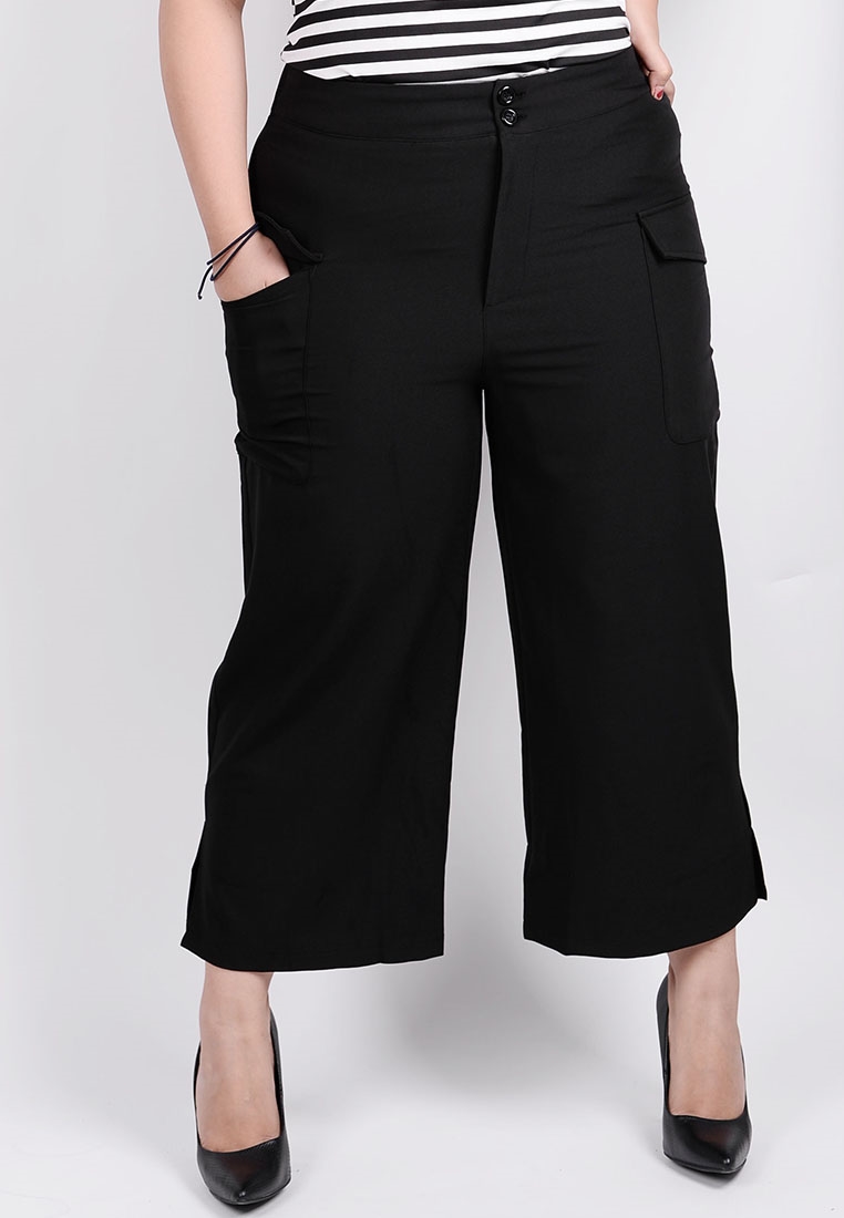 Wide Leg Pants with Pockets. Plus Size Clothes Online Shop Singapore Large Size Clothing Shop