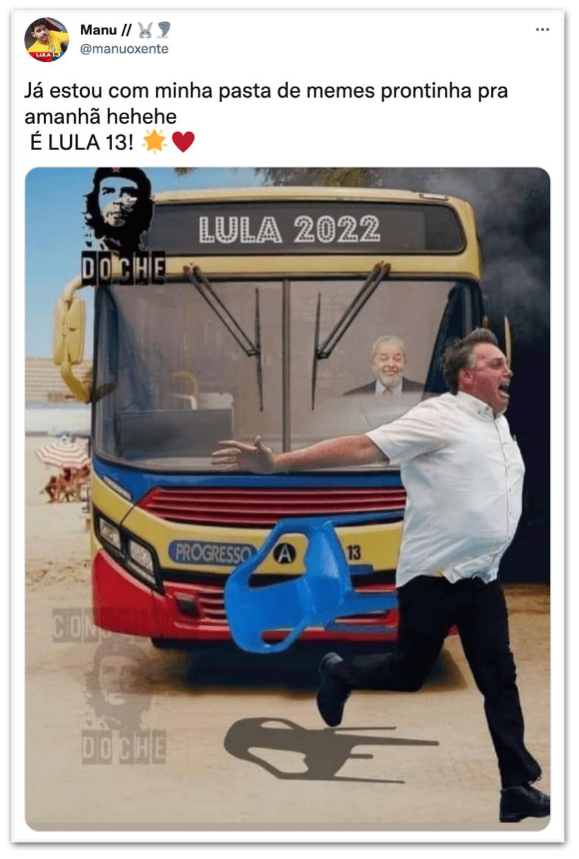 "Adeus acima de tudo" vitória de Lula vira meme nas redes