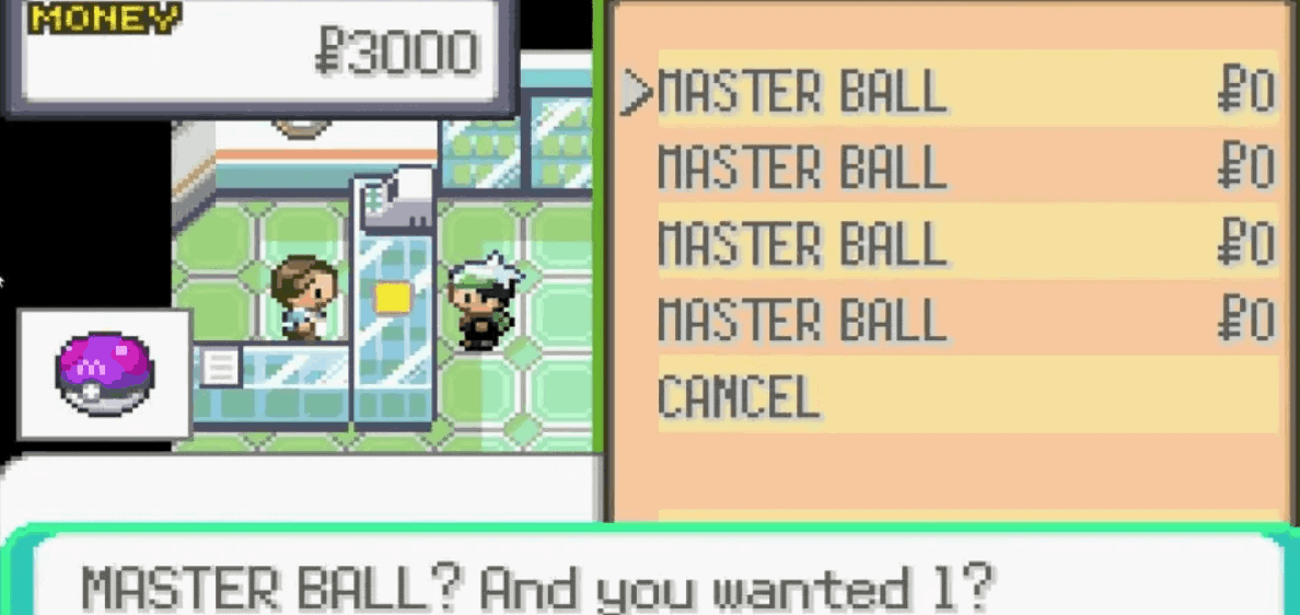 Pokemon Emerald Master Ball Cheat Via GameShark Code