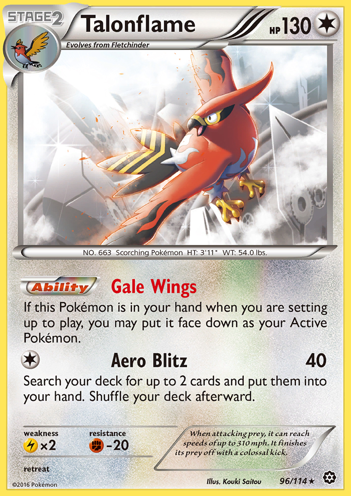 TCG Jump Featured Card Talonflame (Steam Siege