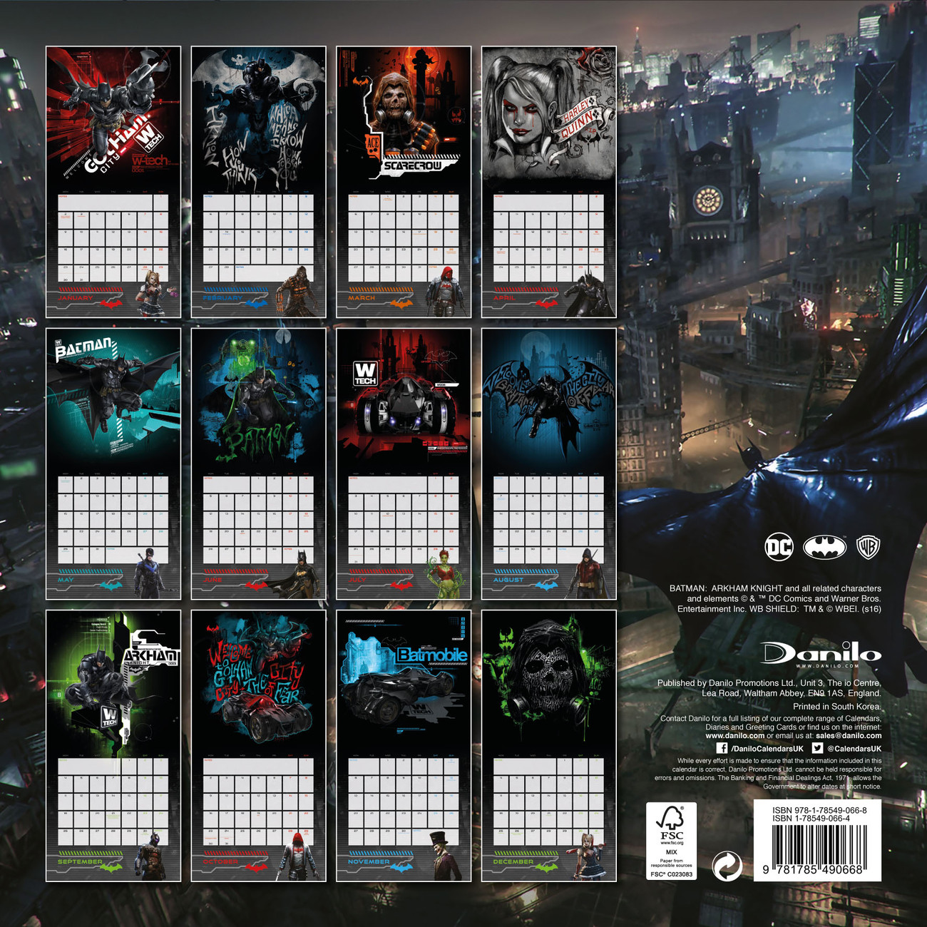 Calendar Man Arkham City Batman Arkham Knight Wall Calendars 2024(06)