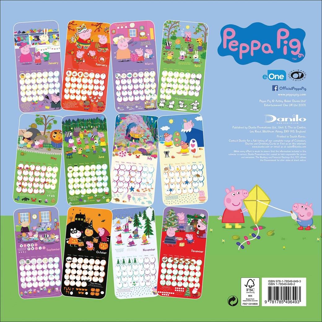 Peppa Pig Wandkalender 2024 Kaufen bei Europosters Peppa Pig Wandkalender 2024 Kaufen bei Europosters