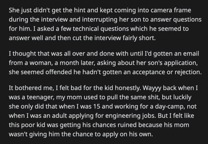 Helicopter Mom Joins Her Son's Zoom Job Interview And Answered