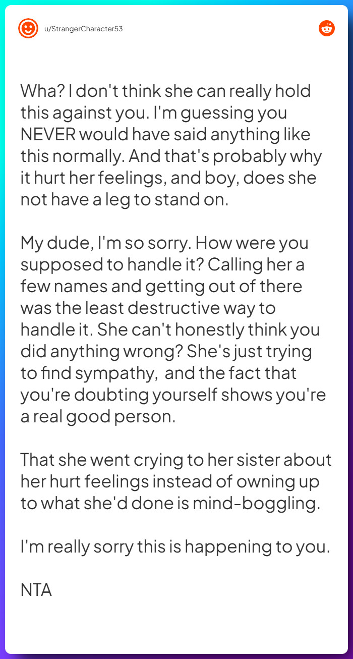 Am I Wrong for Insulting My Cheating Wife After She Admitted to Infidelity?