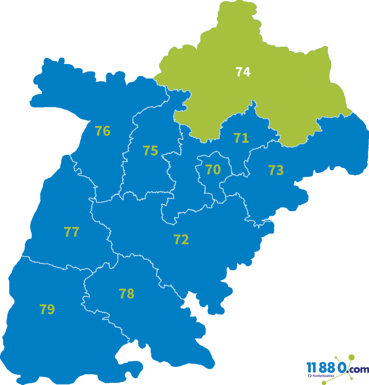 Postleitzahlen Rheinland Pfalz Karte PLZ 74 Postleitzahl Bereich 74 » postleitzahlen.de