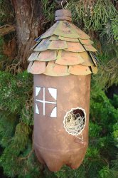 Plastic Bottle Birdhouse | FaveCrafts.com