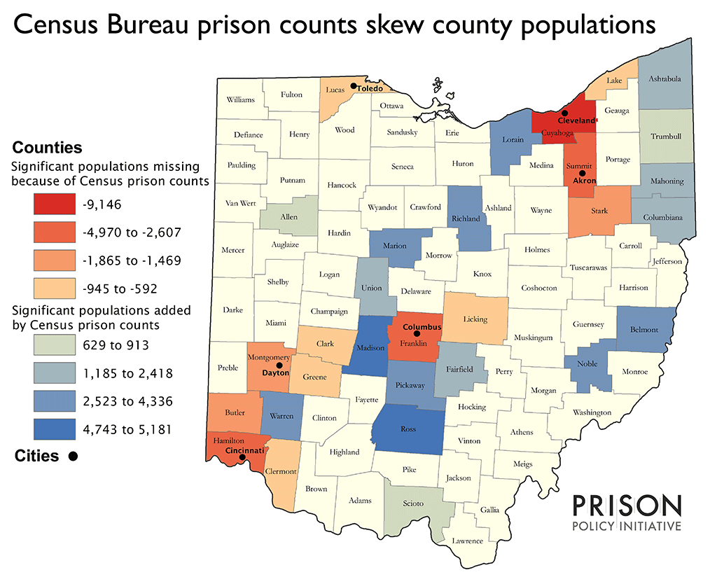 Census Bureau prison counts skew county populations Prison Policy