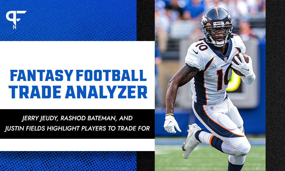 Fantasy Football Trade Analyzer Jerry Jeudy, Rashod Bateman, and