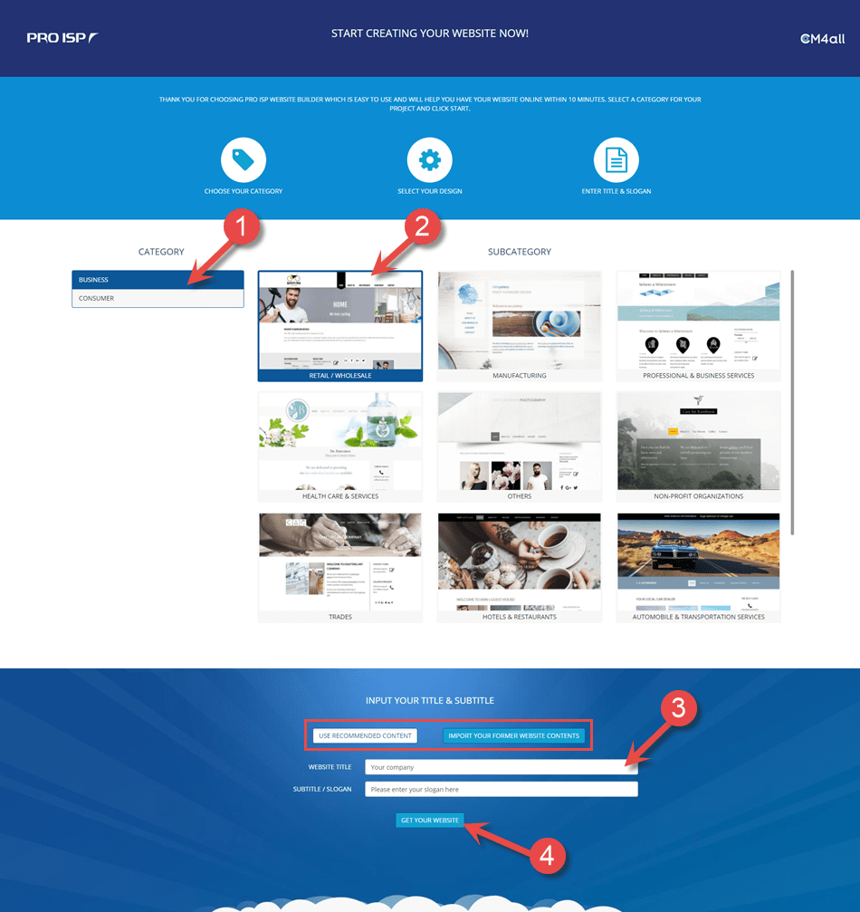 How to use the Website builder? PRO ISP