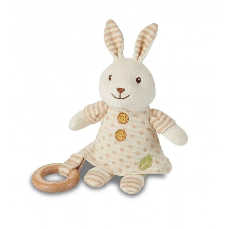 Everearth Peluche Lapin coton bio et bois