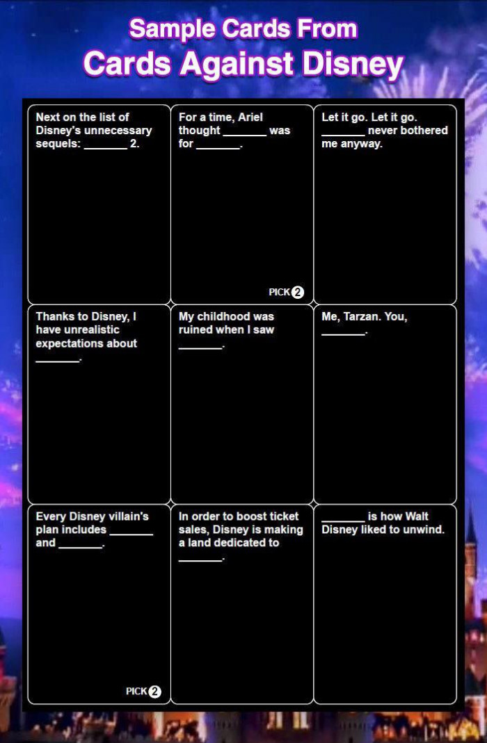 The New Cards Against Disney Game Is Out Now And It's 100 NSFW