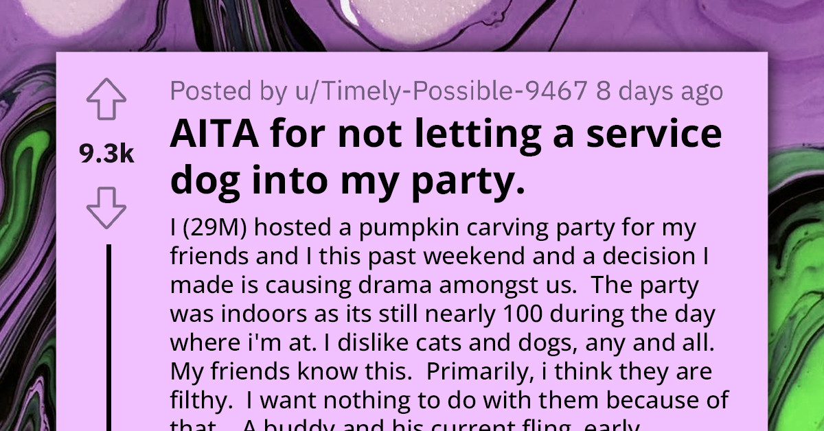 Man Refuses Entry to Friend's Girlfriend's Service Dog At Party