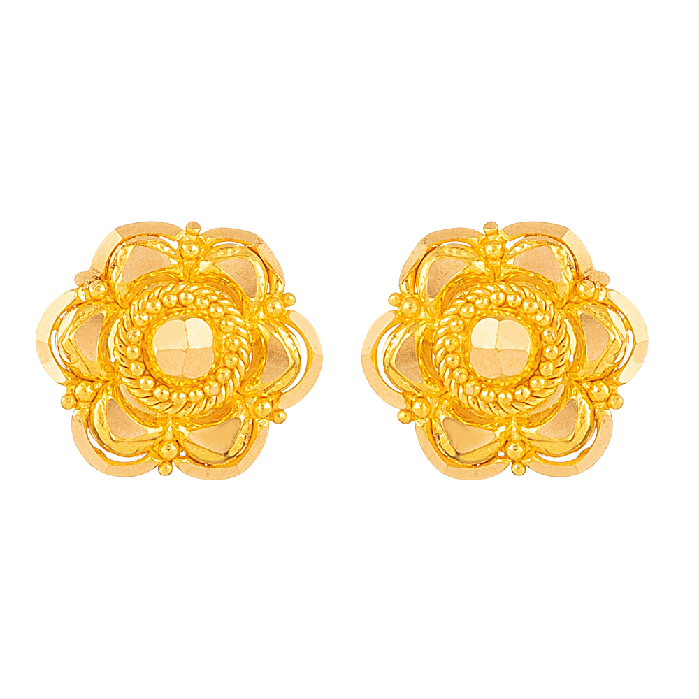 Shop 22ct Gold Stud Earring for Women Online PureJewels