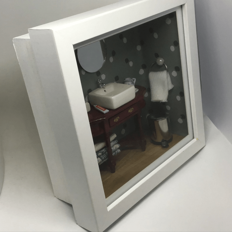Deep Shadow Box Diorama 3D Art Bathroom Purest Sentiment