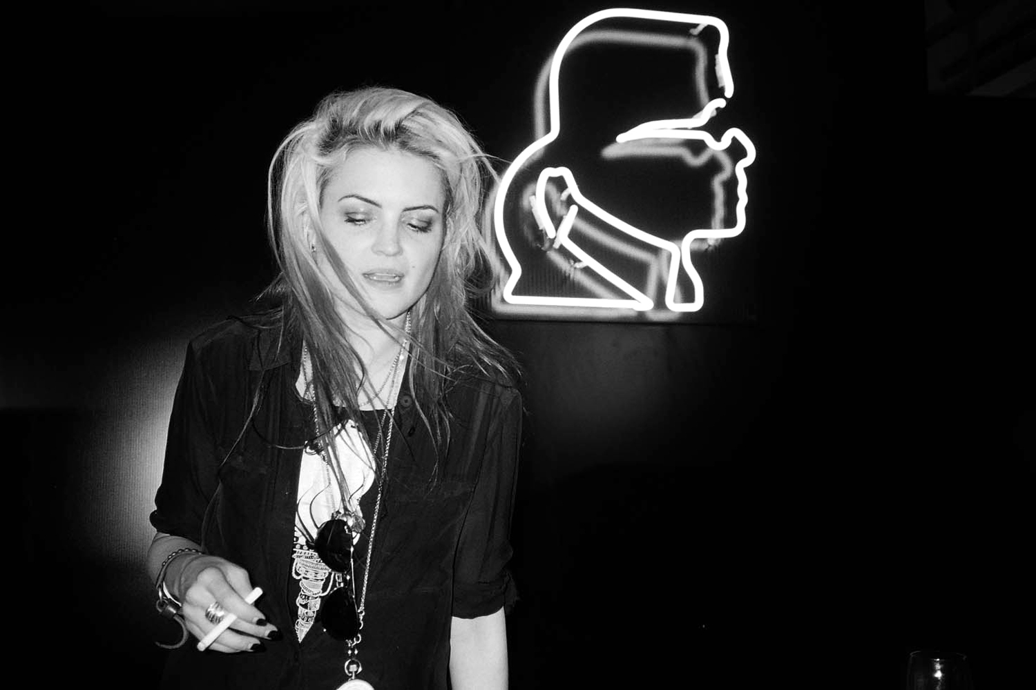 Karl Lagerfeld exclusive launch at Selfridges, London purple NIGHT