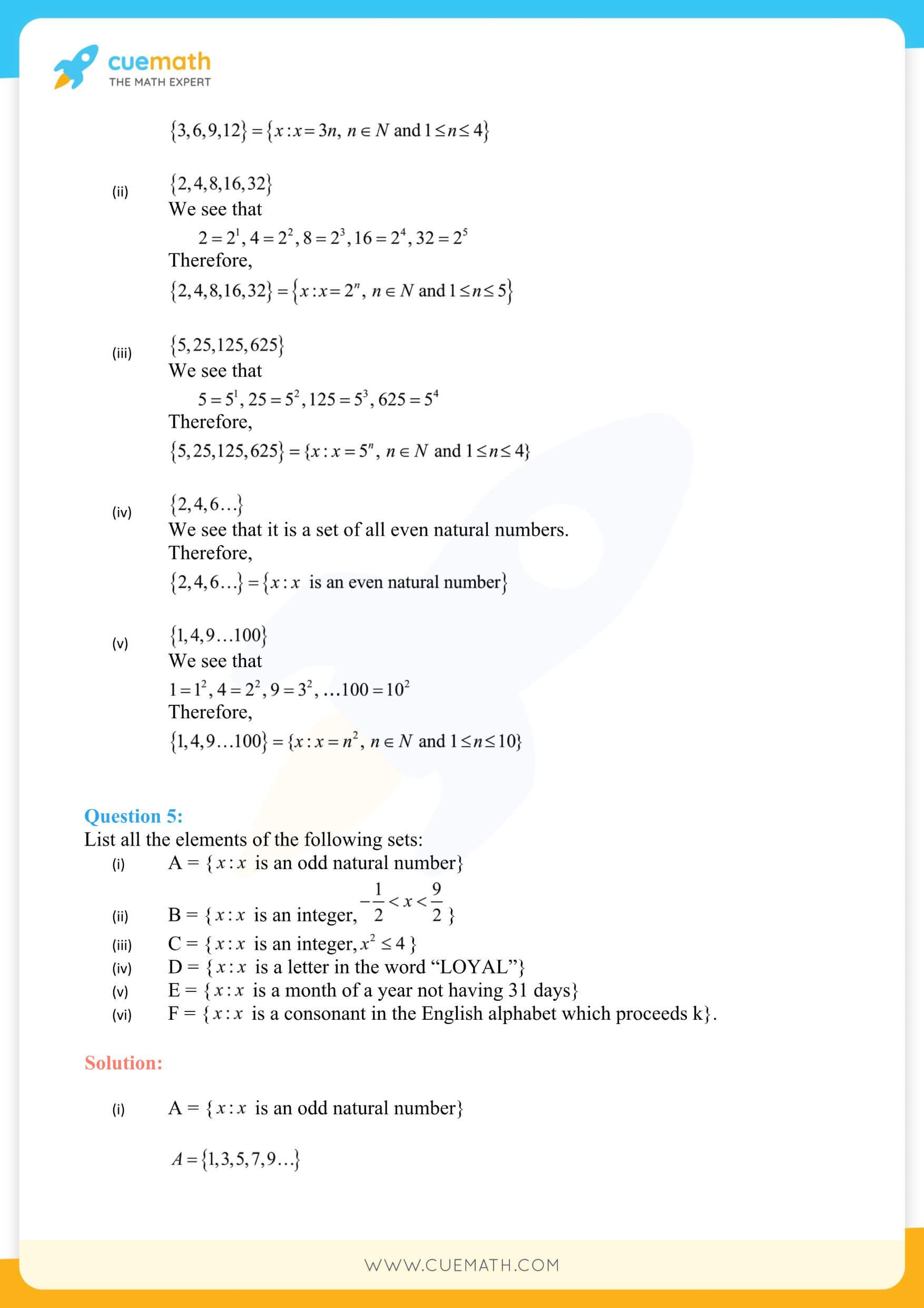 NCERT Solutions for Class 11 Maths Chapter 1 Exercise 1.1 Sets