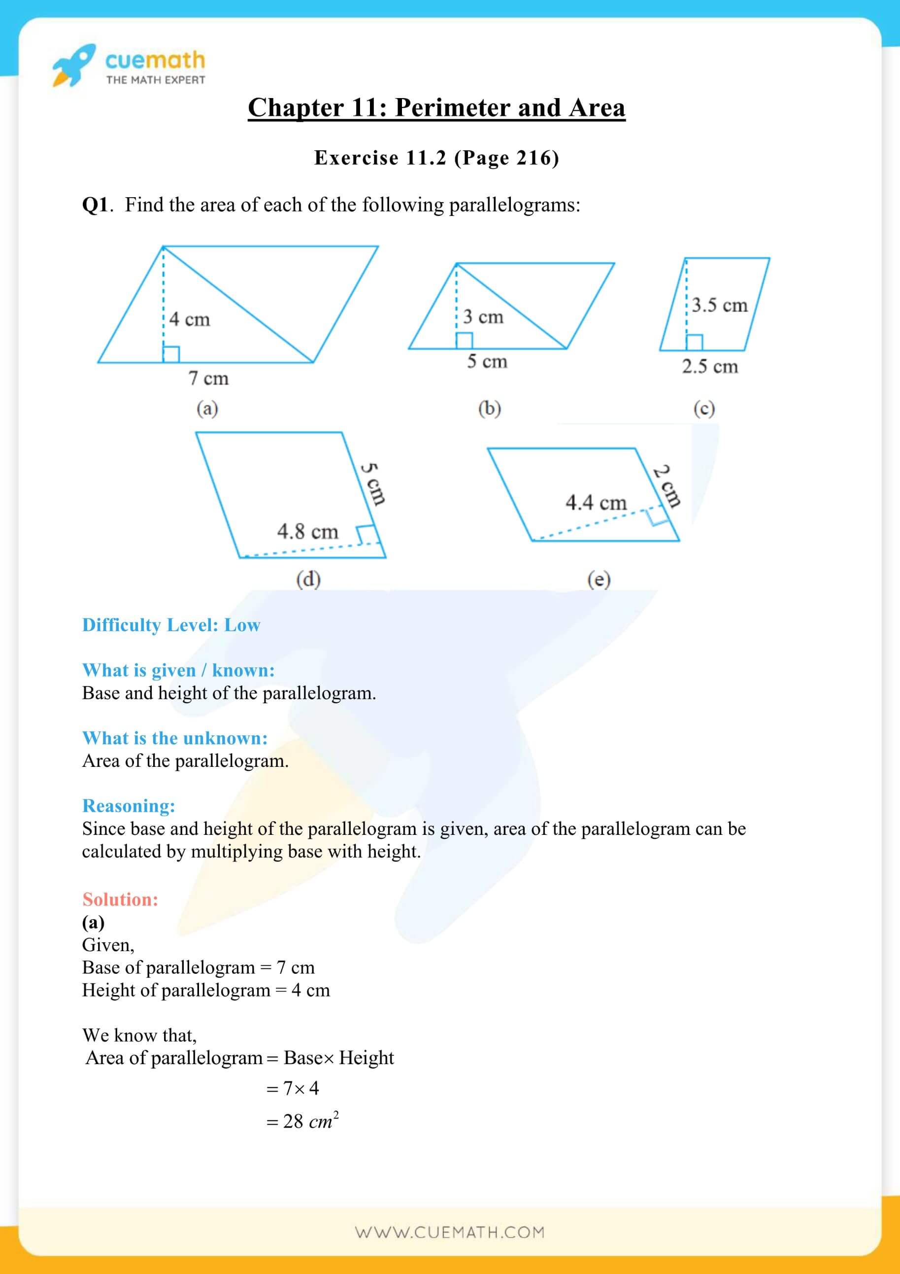 NCERT Solutions Class 7 Maths Chapter 11 Perimeter and Area Access PDF