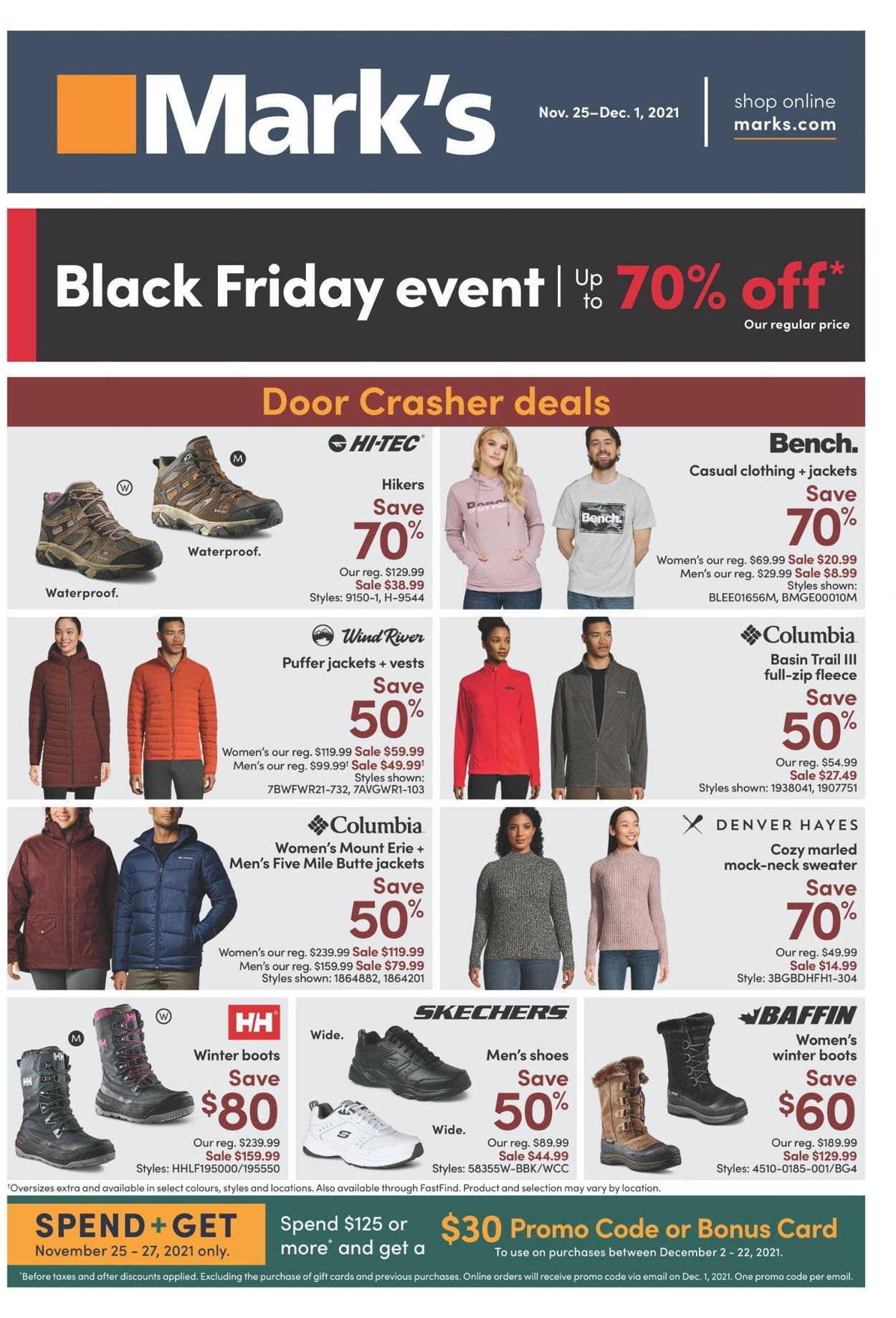 Mark's BLACK FRIDAY 2021 Flyer 11/25 12/01/2021 Rabato
