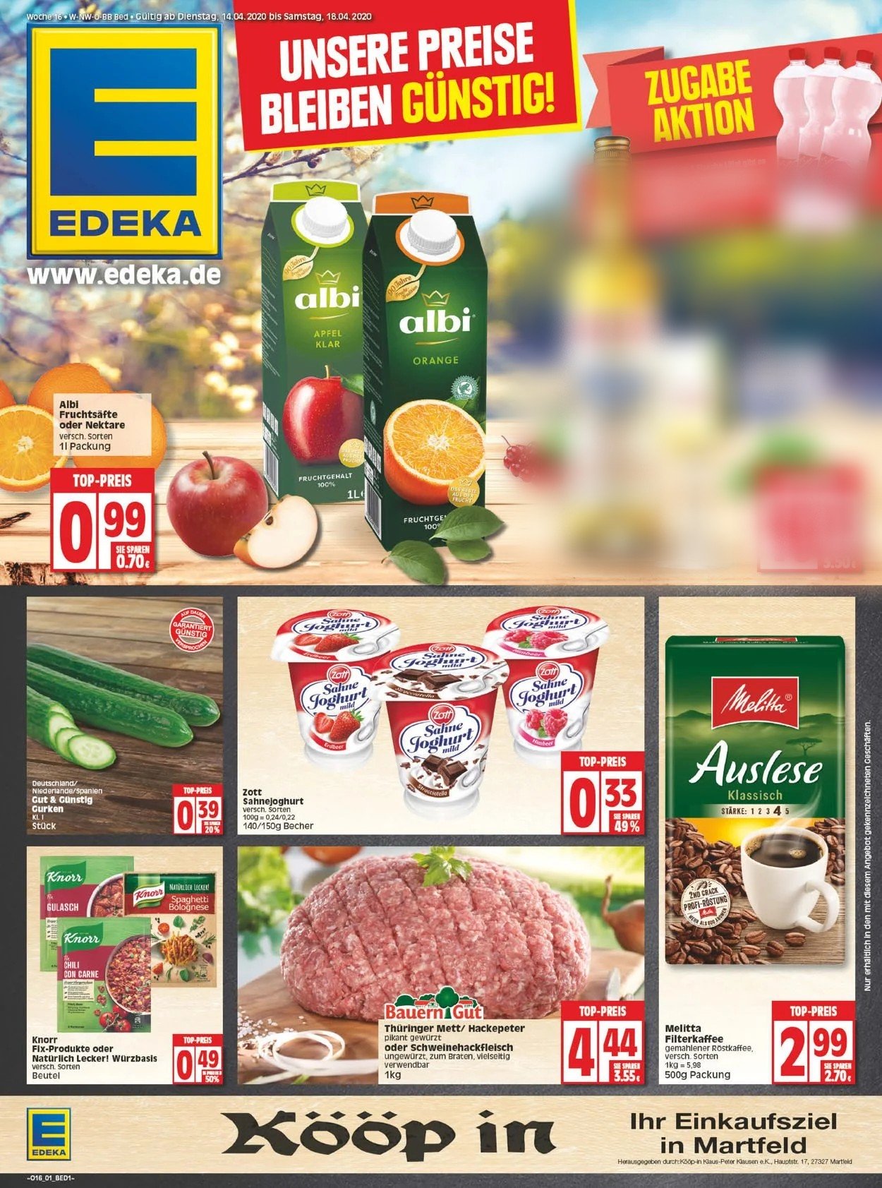 Edeka Prospekt 14.04 18.04.2020 Rabato