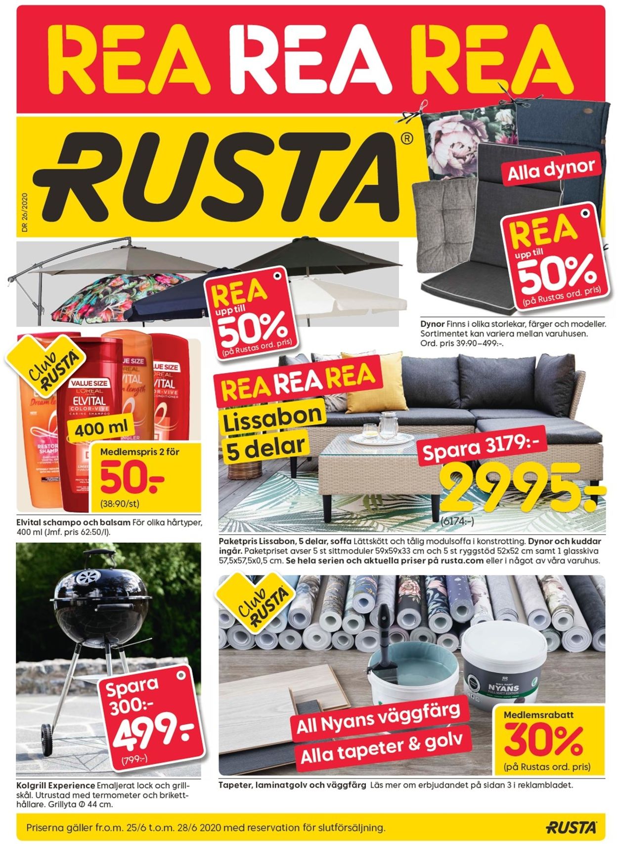 rusta tapeter rea Rusta Reklamblad - 25/06 - 28/06-2020
