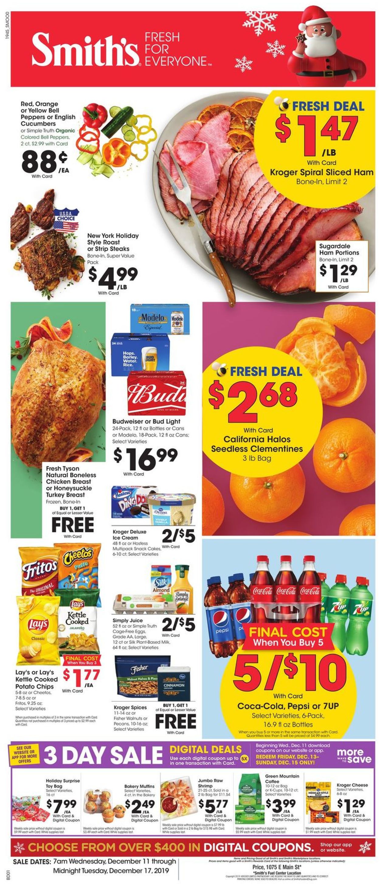 Smith's Ad Circular 12/11 12/17/2019 Rabato