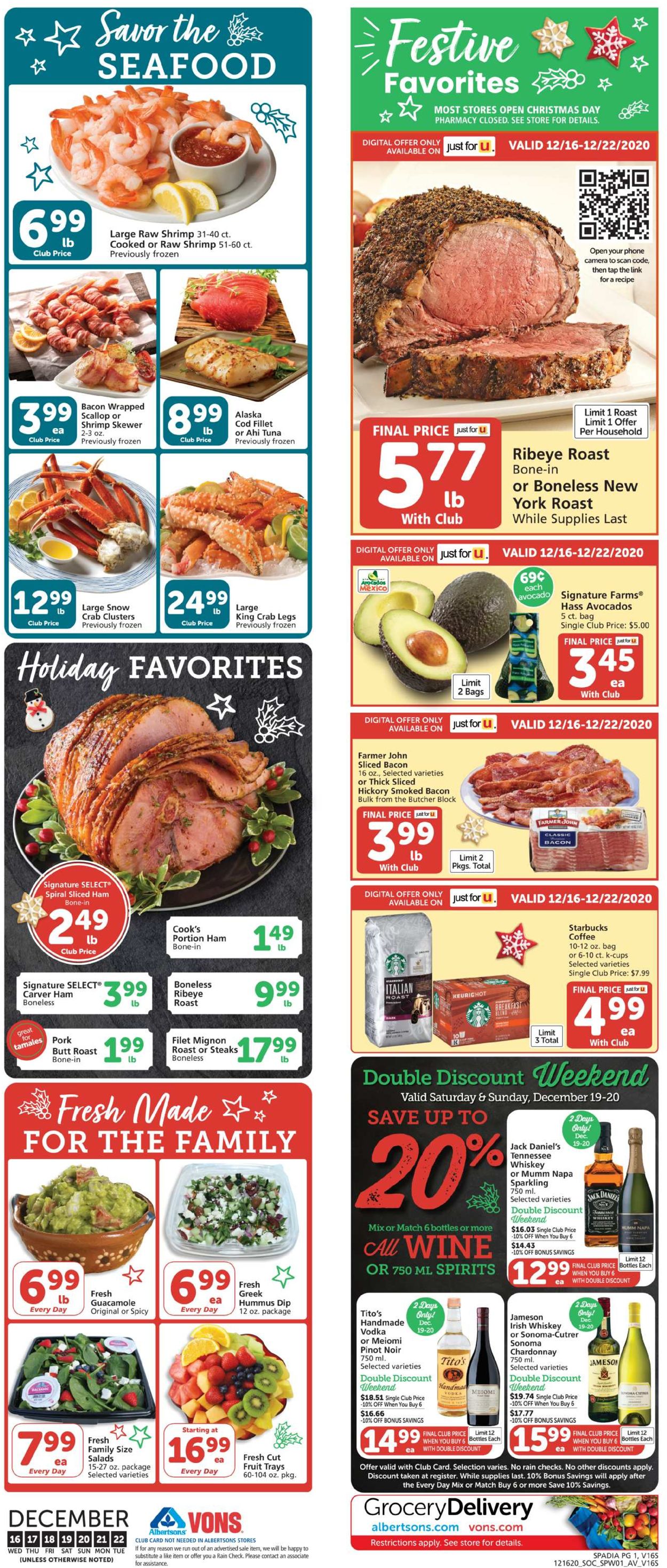 Vons Ad Circular 12/16 12/22/2020 Rabato