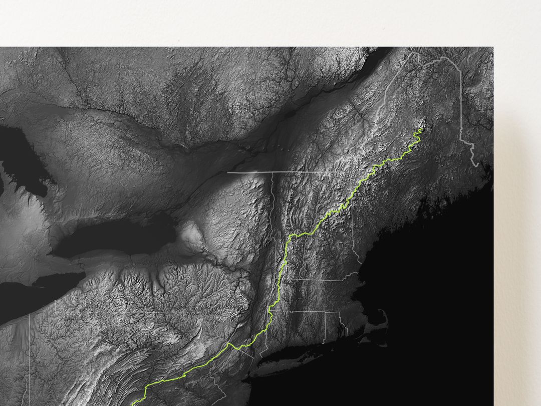 Appalachian Trail Map Art
