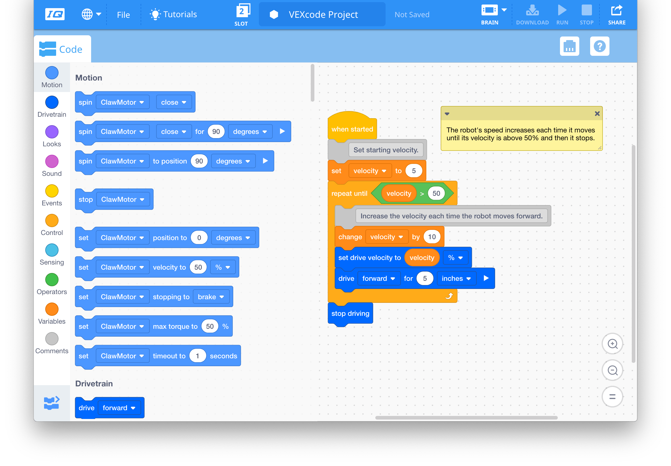 VEX Programming Software Rapid Online