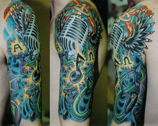 Music Half Sleeve Tattoo 412_x_518_jpg