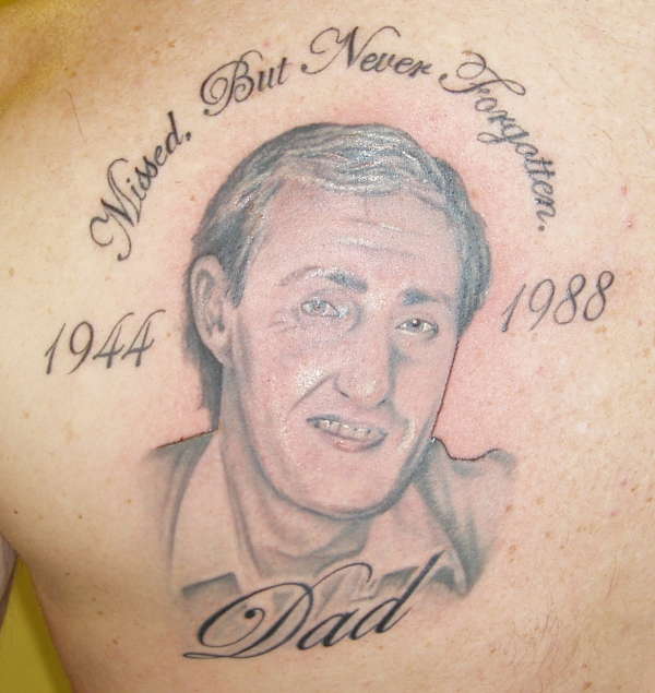 memorial portrait tattoo