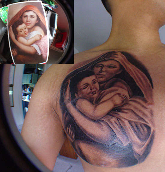 Virgin Mary & Baby Jesus Tattoo 573_x_550_jpg