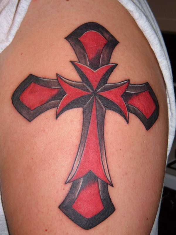 Blood Red Cross tattoo