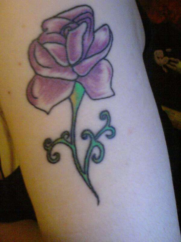 Custom designed rose tattoo