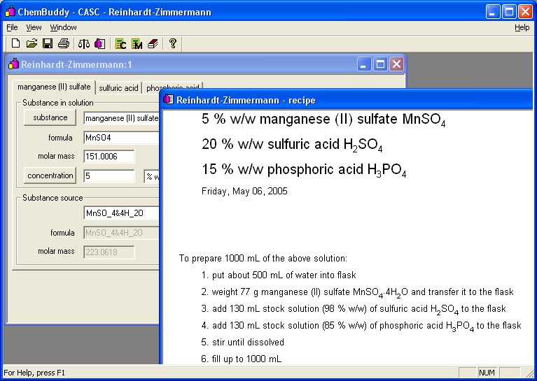 CASC concentration calculator 1.0.2.35 review and download
