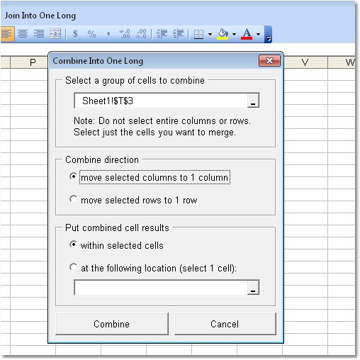 Excel Join Multiple Rows or Columns Into One Long 7.0 review and download