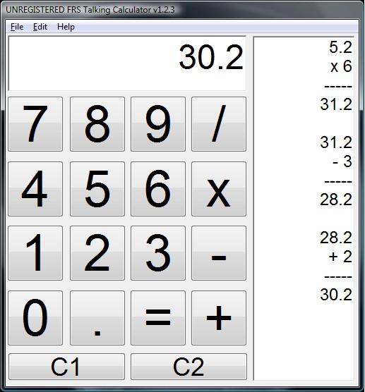 FRS Talking Calculator 1.6 review and download