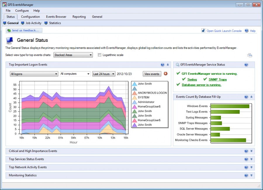 GFI EventsManager 2013 review and download